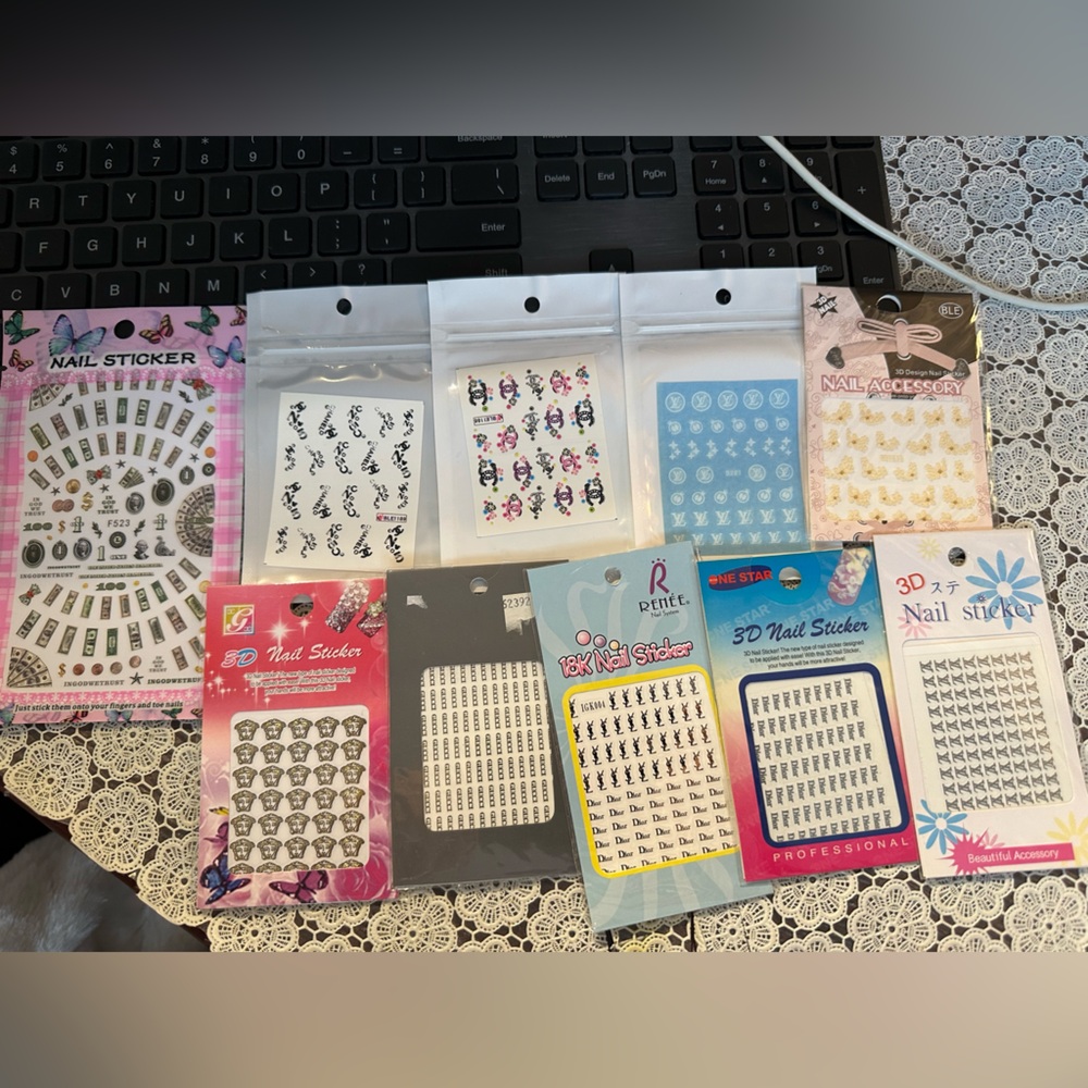 Nail stickers & accessories in bulk